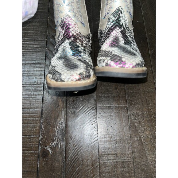 Old West Boots Baby Girl's Snake print Toddler 6D VGC Rodeo Cowgirl Western - Picture 3 of 10